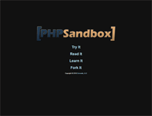 Tablet Screenshot of phpsandbox.org